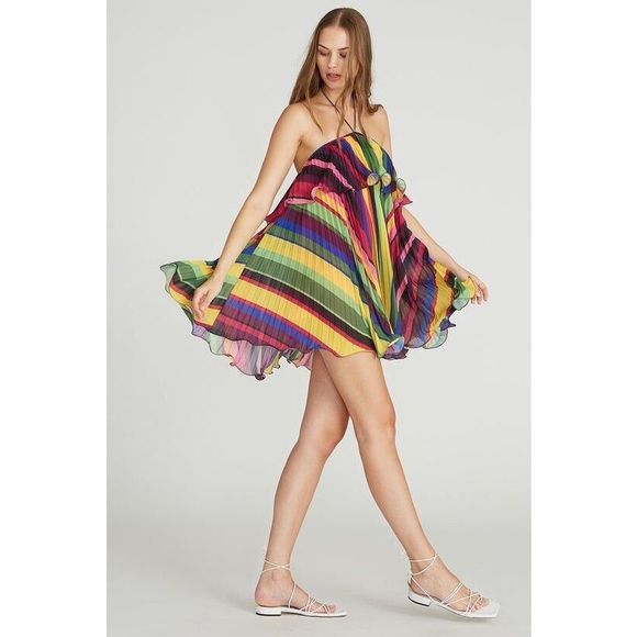 AMUR Sevyn Mini Halter Dress $398